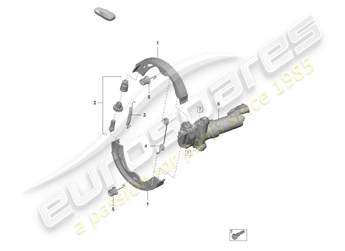 a part diagram from the porsche 2023 (992-1 gt3/rs/st) parts catalogue