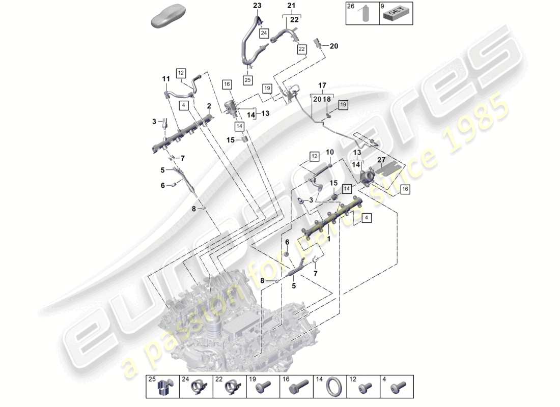 part diagram containing part number pab20121500