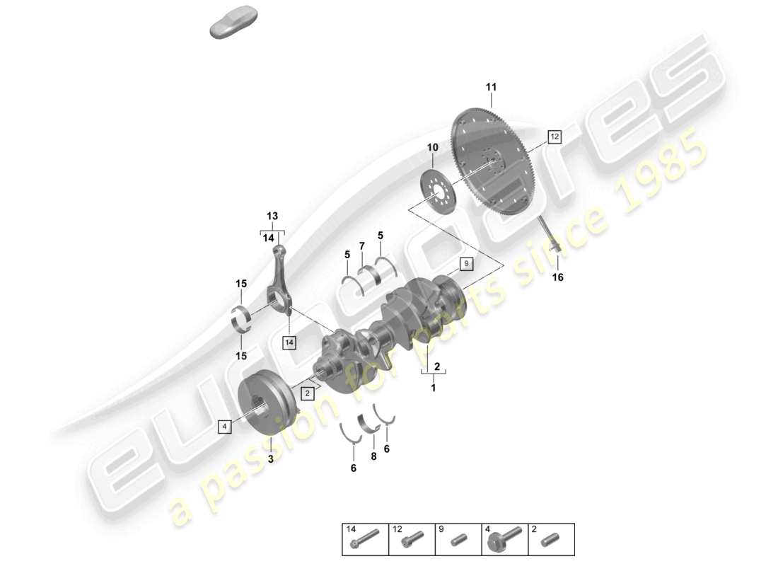 a part diagram from the porsche cayenne parts catalogue