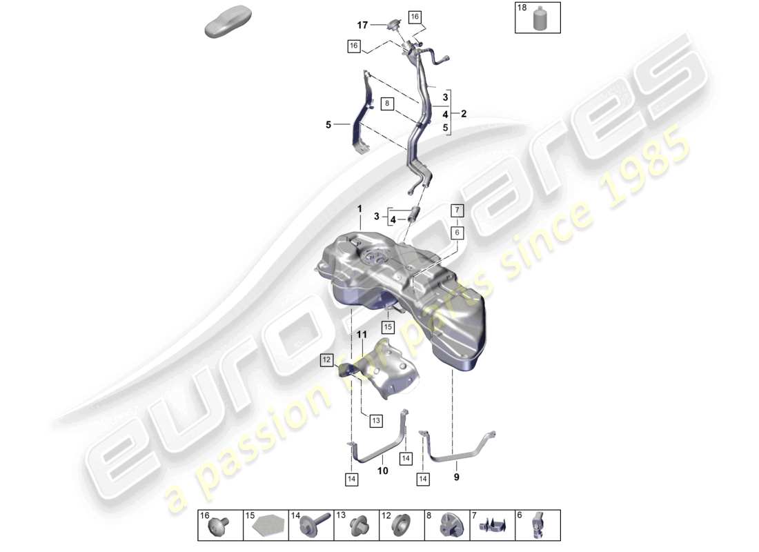 a part diagram from the porsche 2026 (cayenne e3 pa) parts catalogue