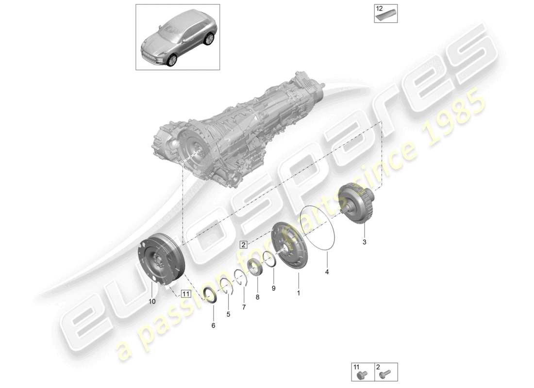 VIEW PARTS DIAGRAMS FROM THE PORSCHE MACAN PARTS CATALOGUE a part diagram from the porsche macan parts catalogue