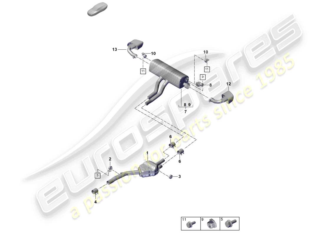 VIEW PARTS DIAGRAMS FROM THE PORSCHE CAYENNE PARTS CATALOGUE a part diagram from the porsche cayenne parts catalogue