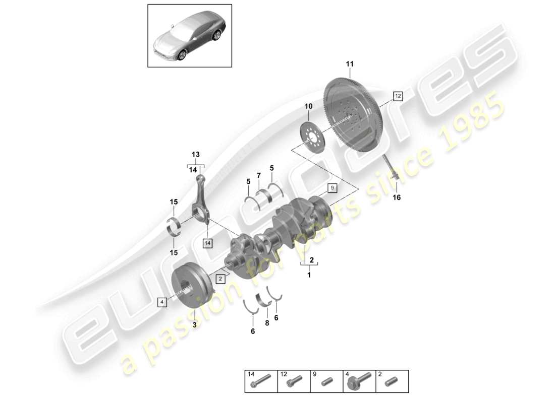 VIEW PARTS DIAGRAMS FROM THE PORSCHE PANAMERA PARTS CATALOGUE a part diagram from the porsche panamera parts catalogue