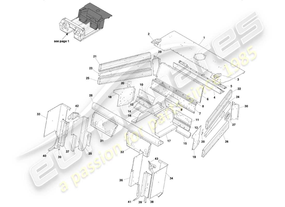 aston martin vanquish (2001) underbody2 part diagram