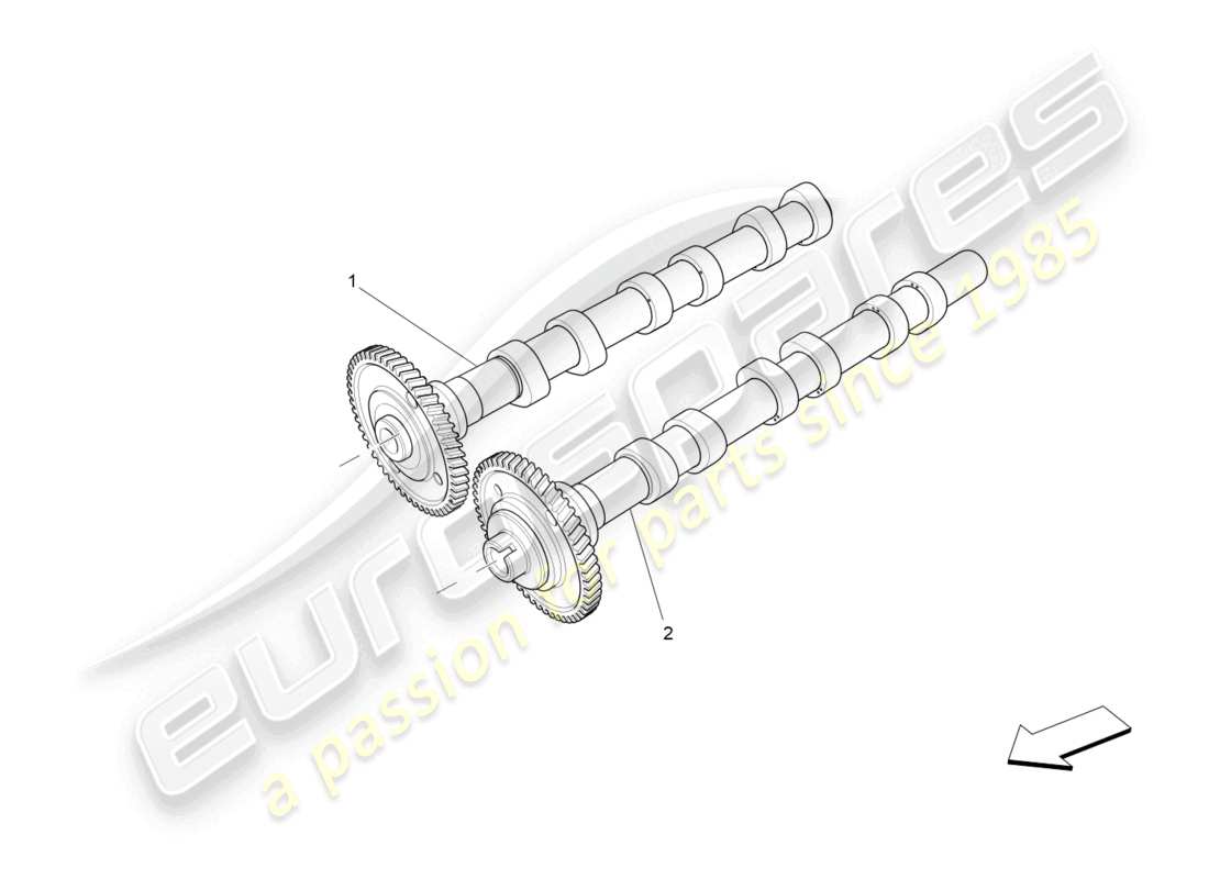 maserati levante (2017) lh cylinder head camshafts parts diagram