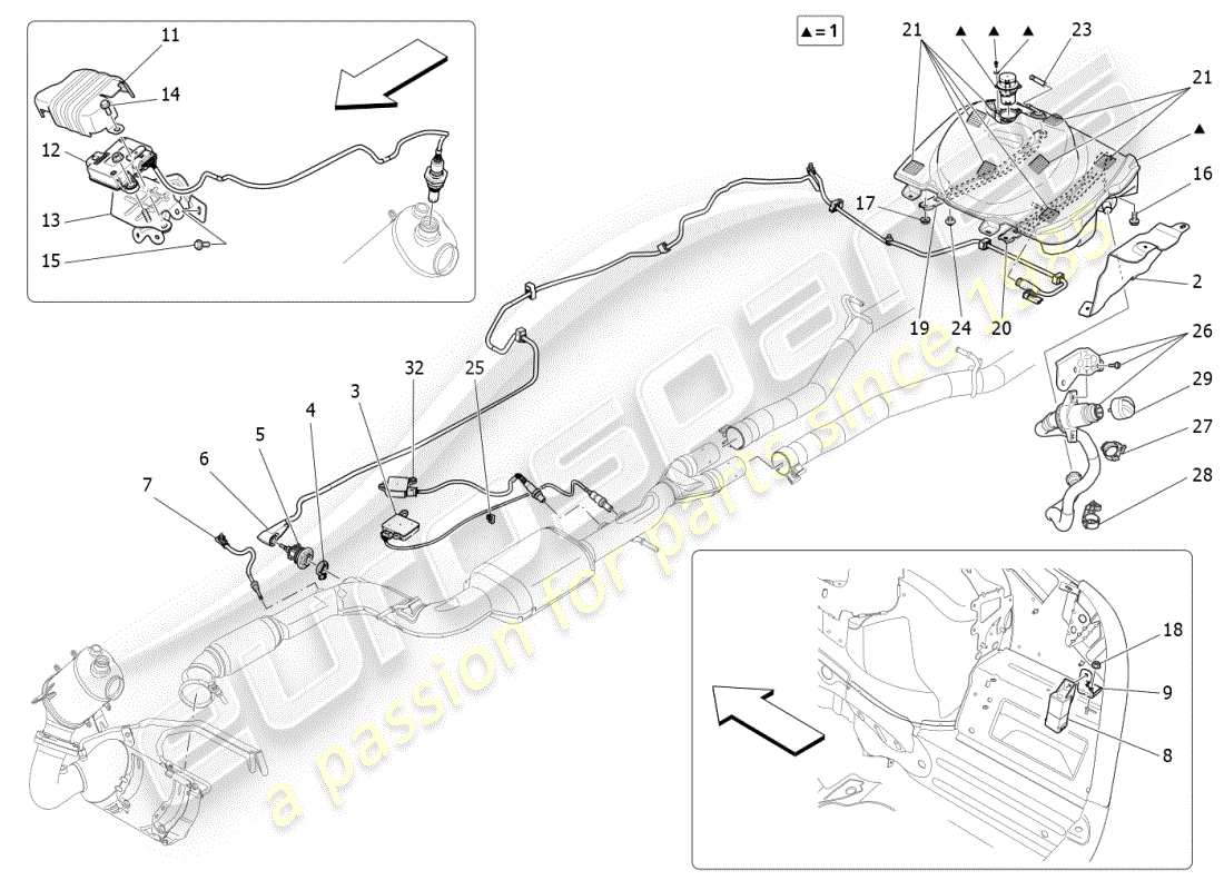 maserati ghibli (2019) adblue system part diagram
