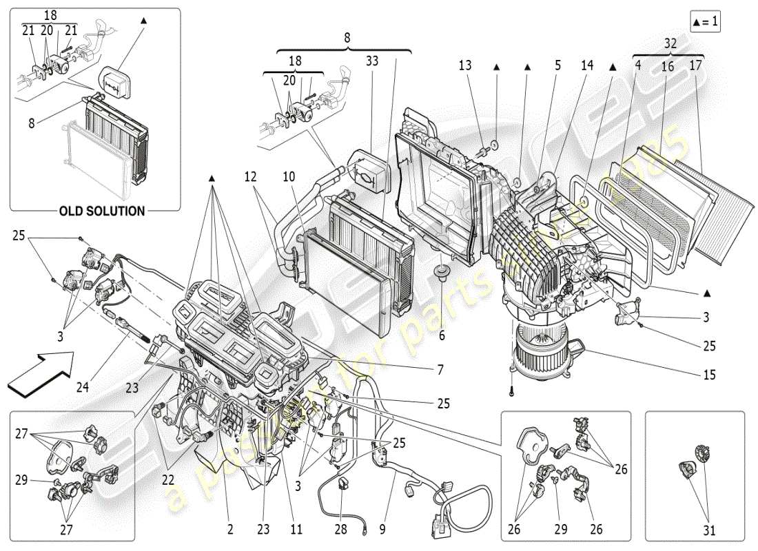 maserati ghibli (2019) a/c unit: dashboard devices part diagram