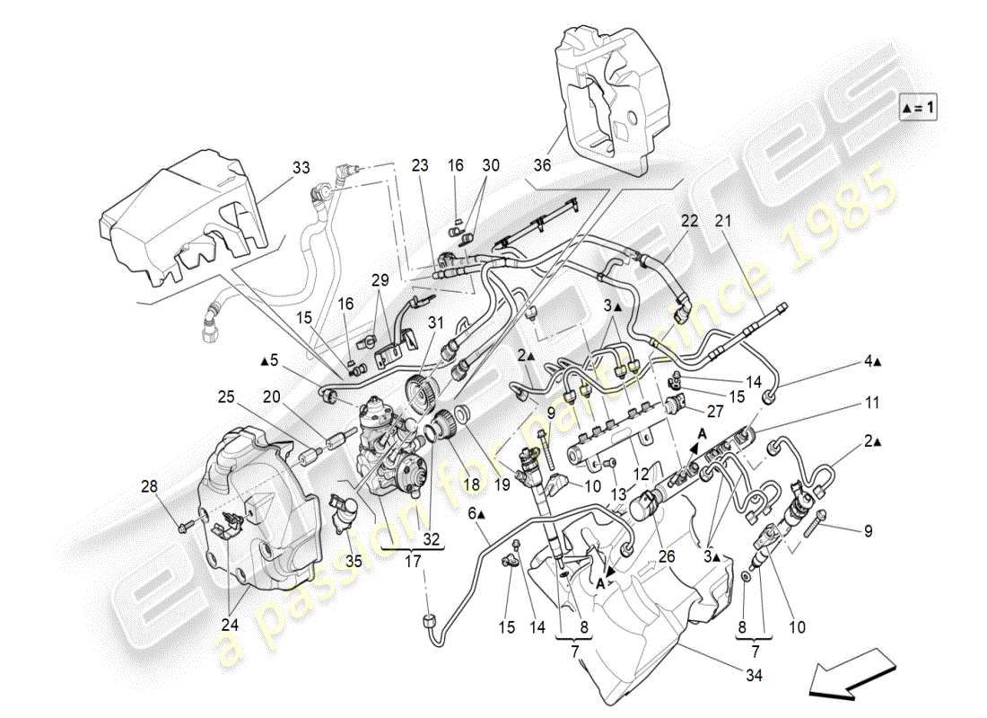 maserati ghibli (2019) fuel pumps and connection lines part diagram
