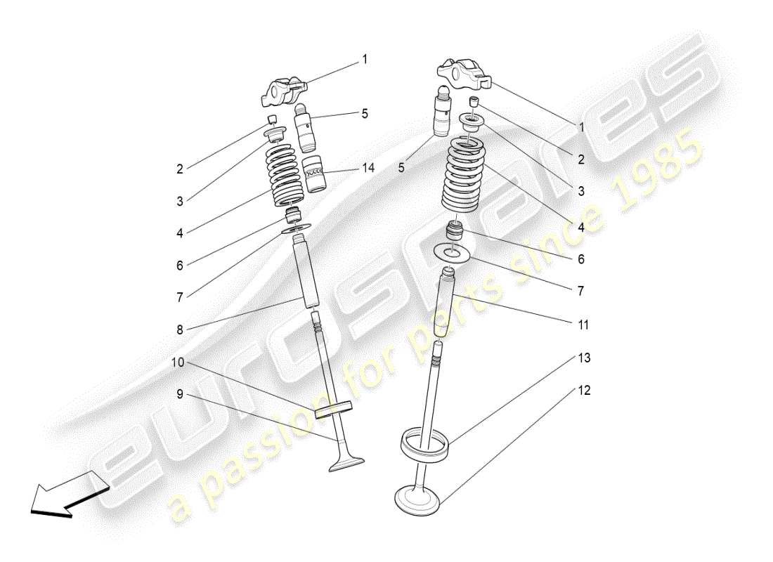 maserati ghibli (2019) valves part diagram