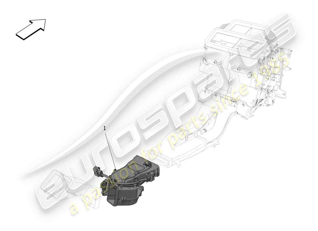 maserati grecale modena (2023) a/c unit: tunnel devices part diagram