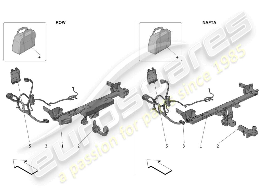 maserati grecale trofeo (2023) standard provided parts diagram
