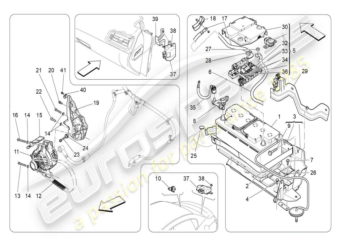 maserati ghibli (2019) energy generation and accumulation part diagram