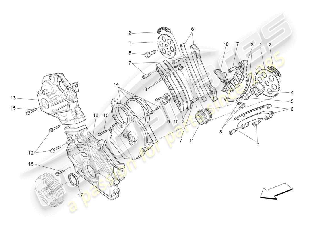 maserati ghibli (2014) timing parts diagram