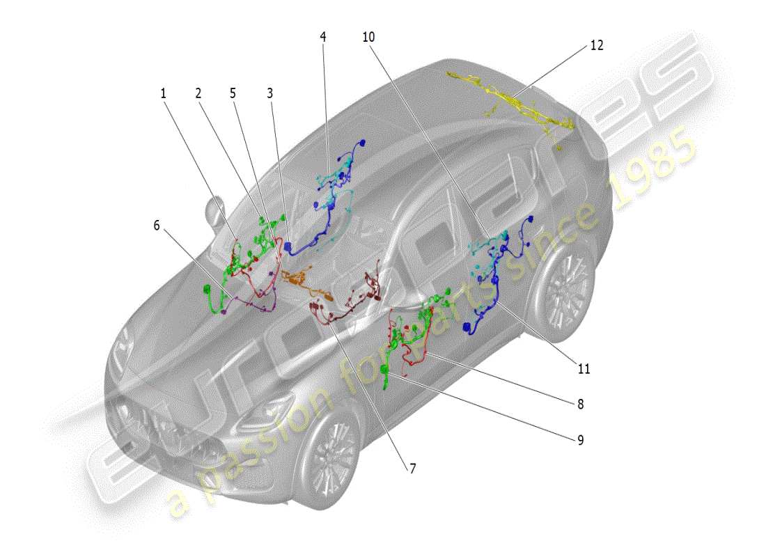maserati grecale modena (2023) main wiring part diagram