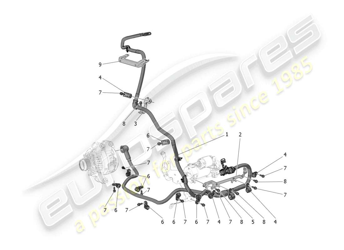 maserati mc20 cielo (2023) main wiring parts diagram