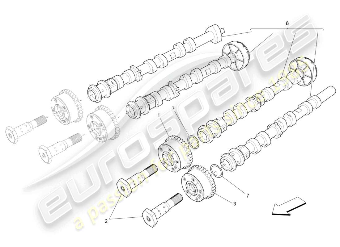 a part diagram from the maserati ghibli (2014) parts catalogue