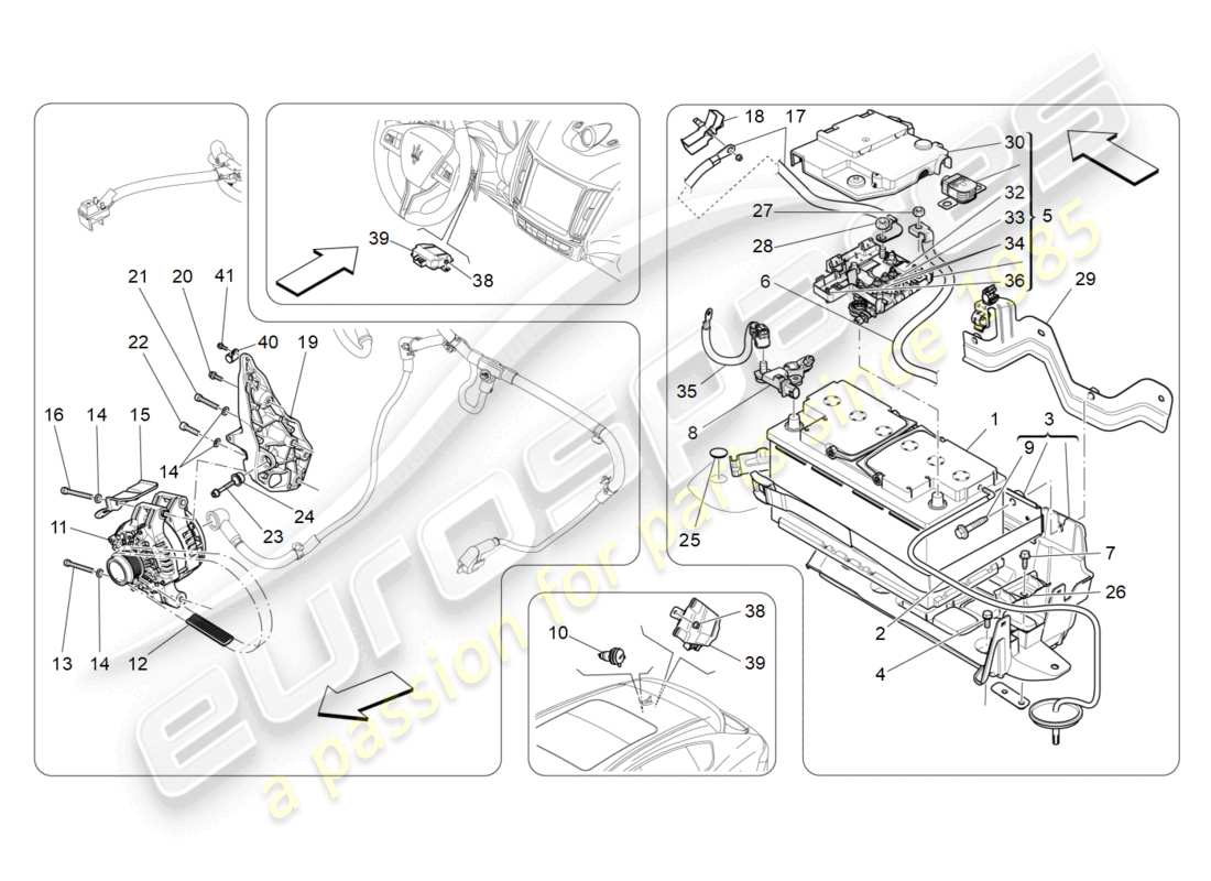 a part diagram from the maserati levante modena s (2022) parts catalogue