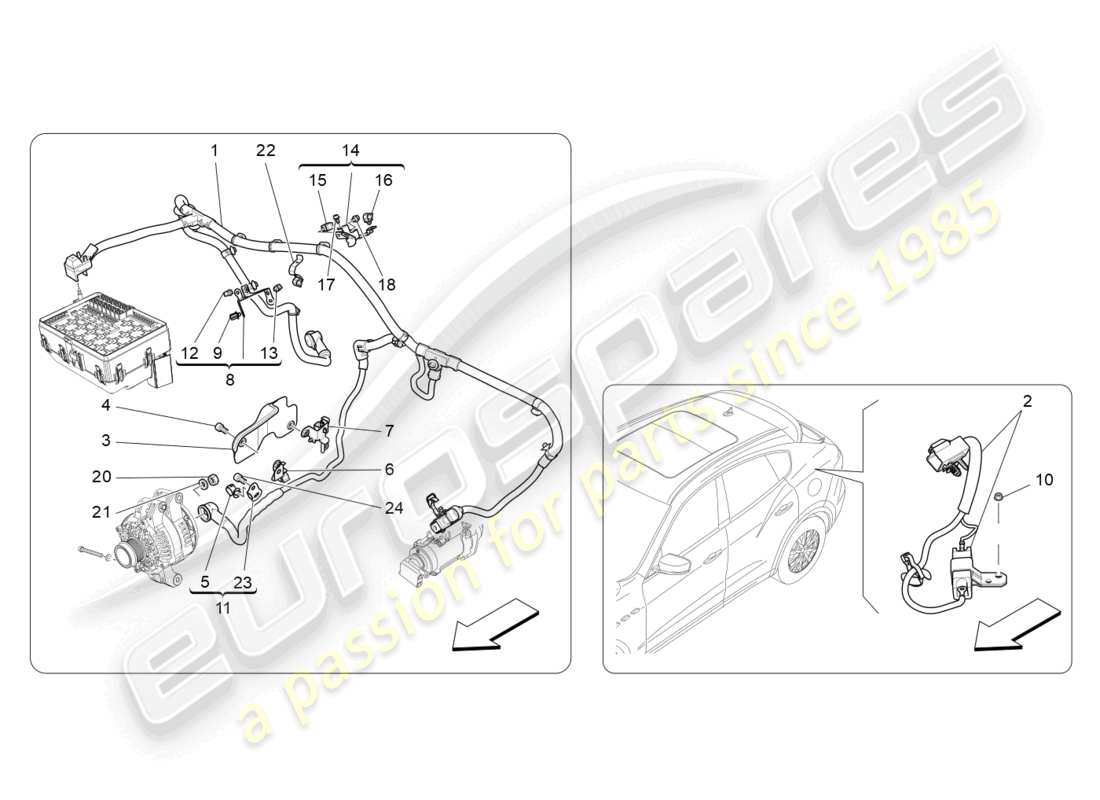 maserati levante (2018) main wiring part diagram