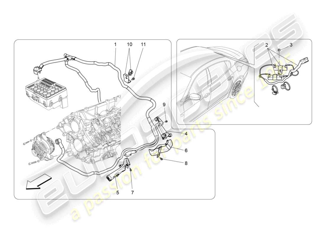 a part diagram from the maserati levante trofeo (2020) parts catalogue