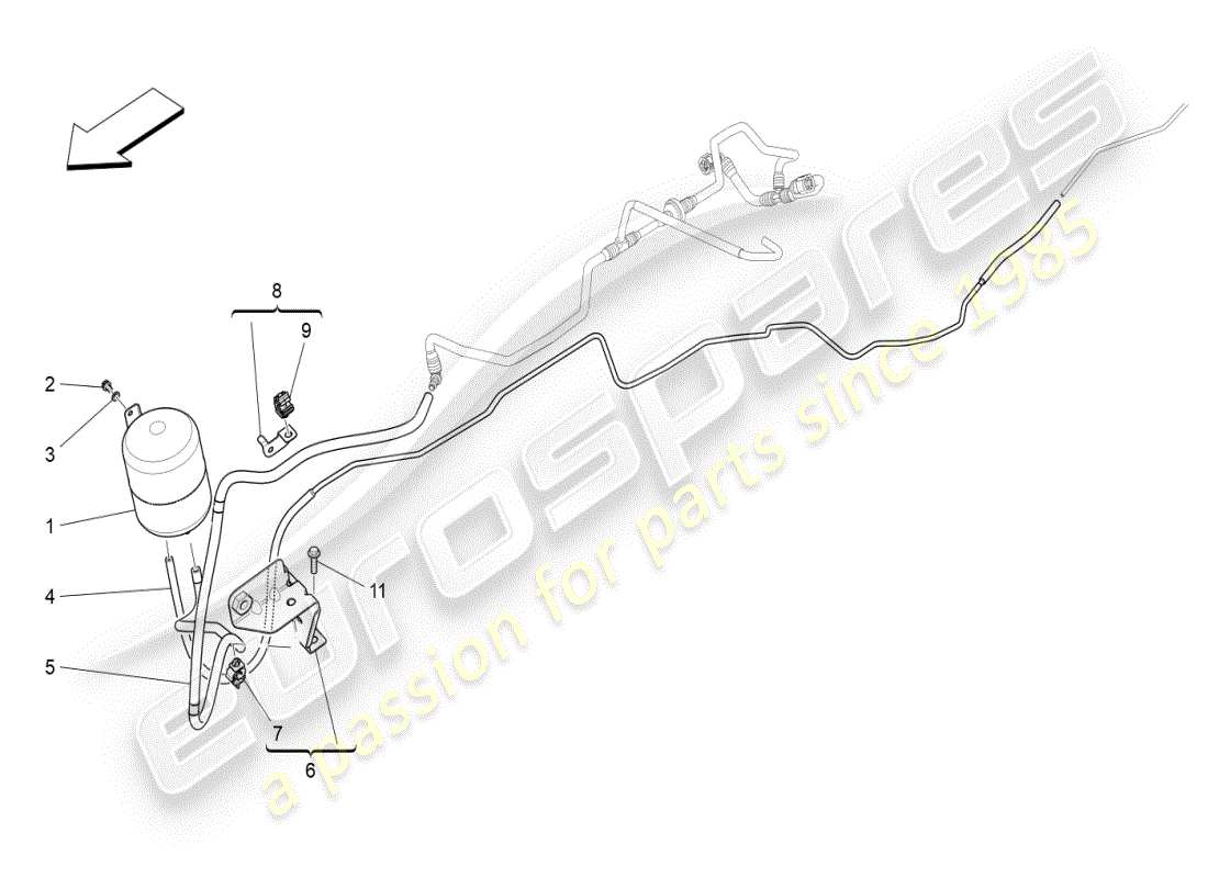maserati ghibli (2019) additional air system part diagram