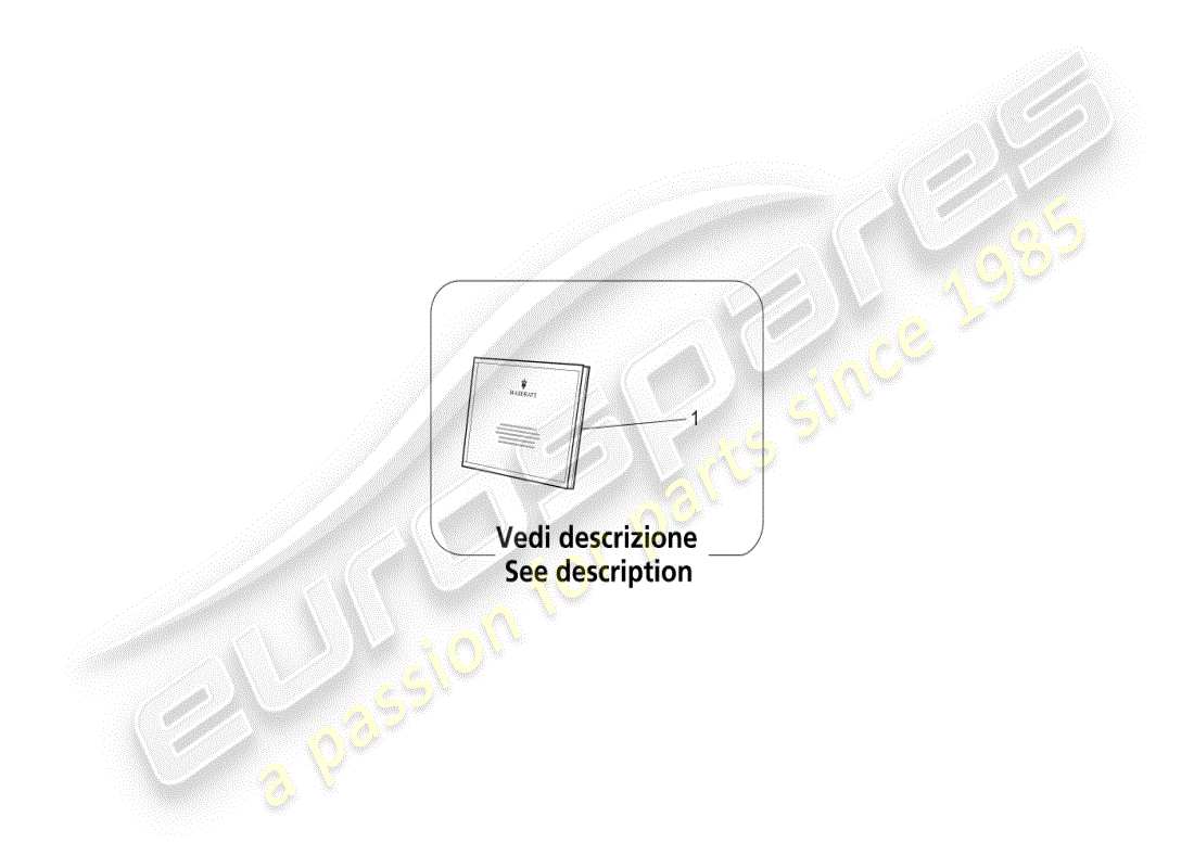 a part diagram from the maserati ghibli (2017 onwards) parts catalogue