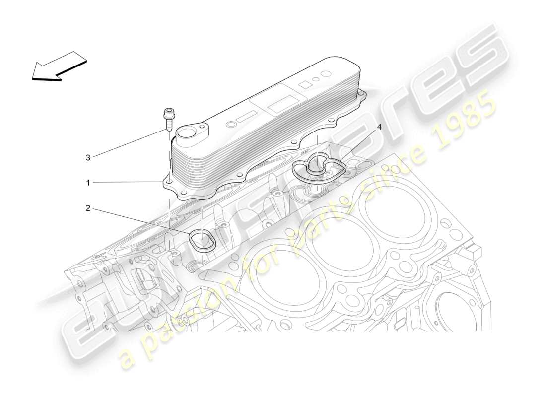 a part diagram from the maserati ghibli (2016) parts catalogue