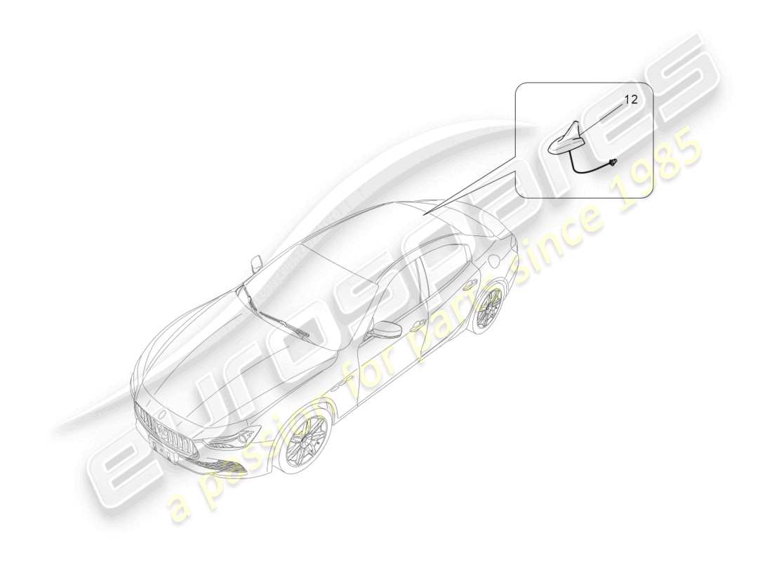 maserati ghibli (2014) reception and connection system parts diagram