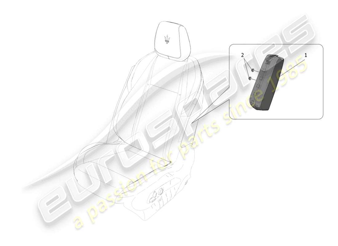 maserati grecale trofeo (2023) front side bag system parts diagram