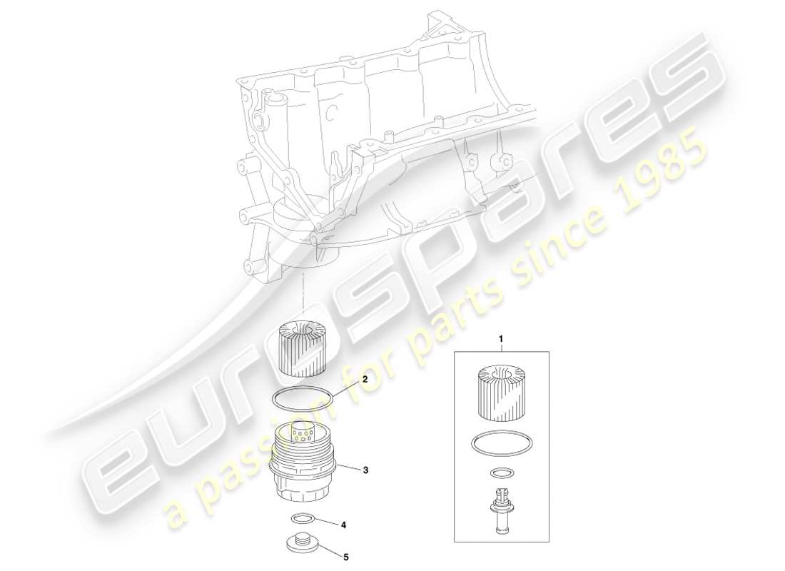 aston martin cygnet (2012) oil filter part diagram