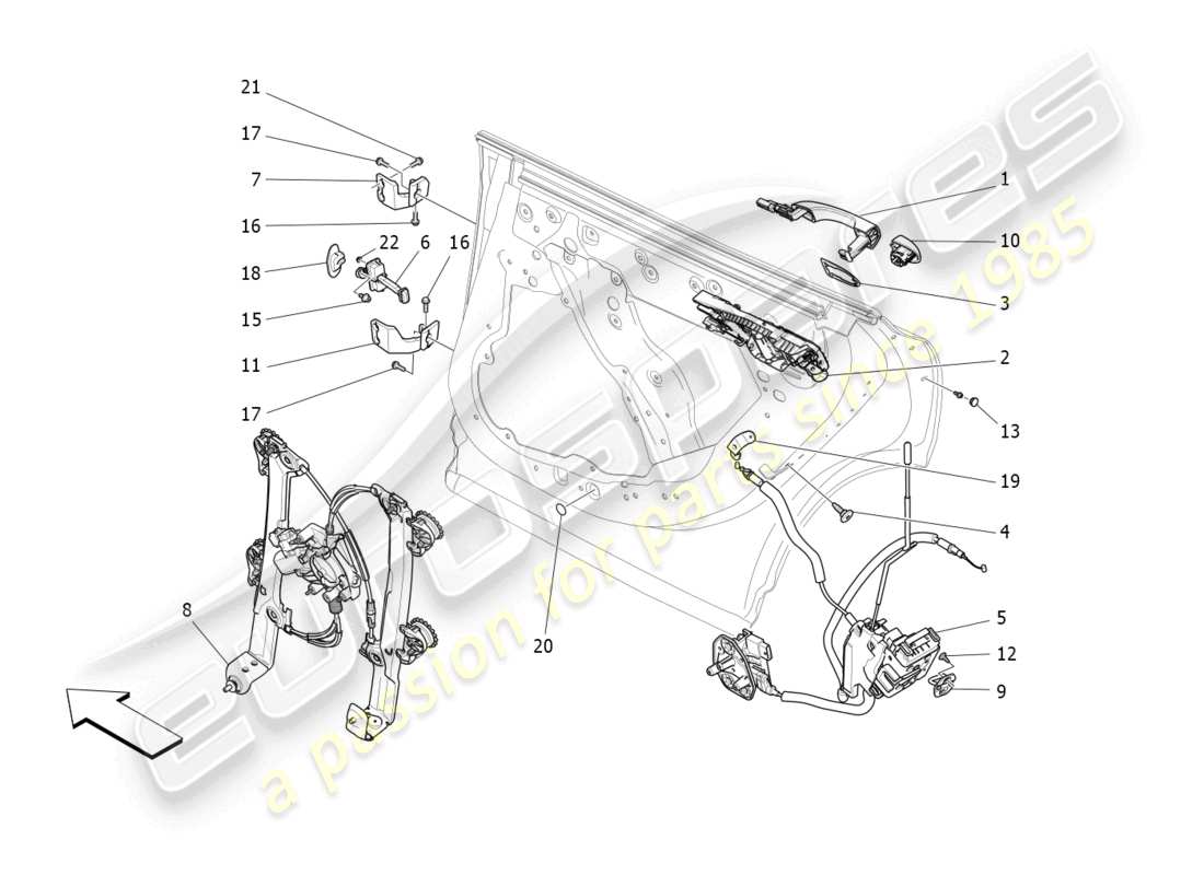 a part diagram from the maserati levante gts (2020) parts catalogue