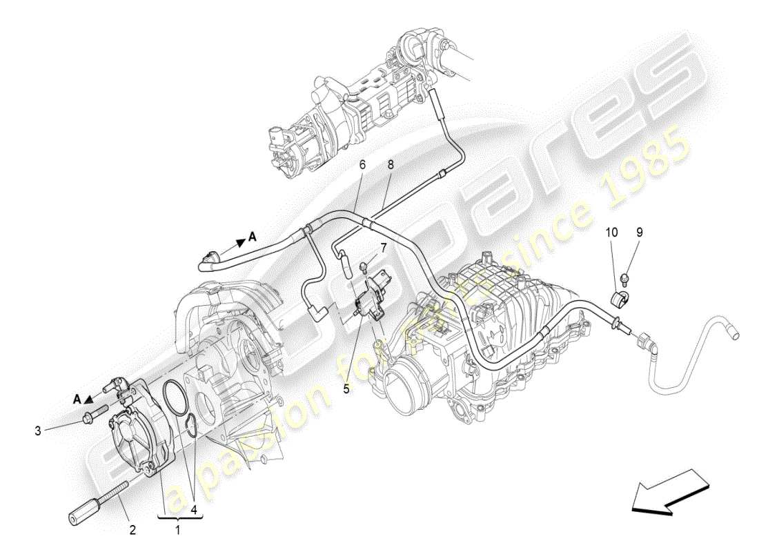 maserati ghibli (2020) additional air system parts diagram