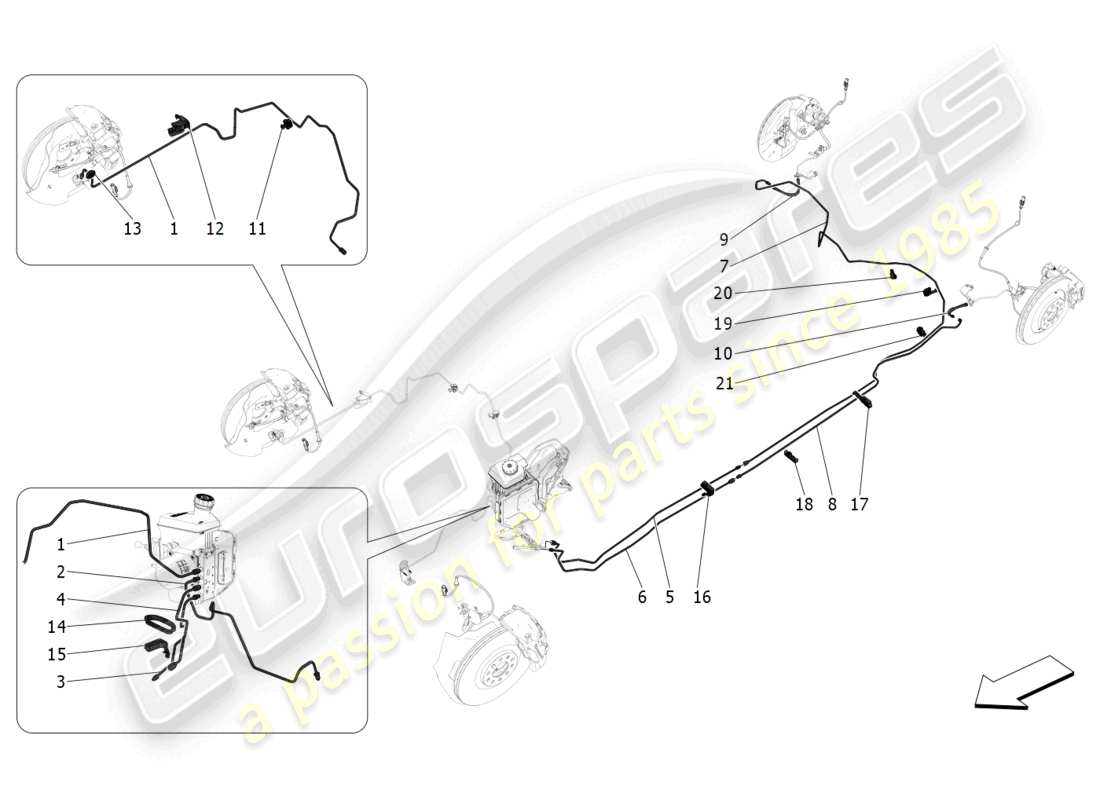 maserati grecale trofeo (2023) lines parts diagram