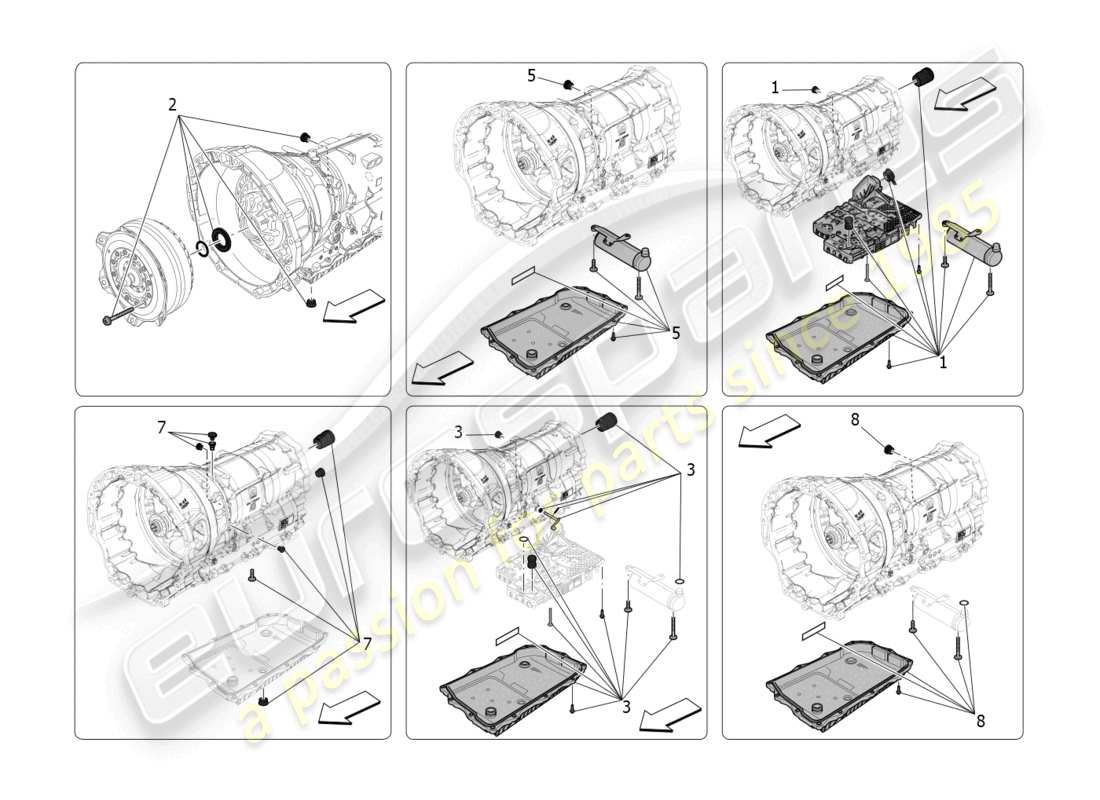 maserati grecale trofeo (2023) gearbox housings parts diagram