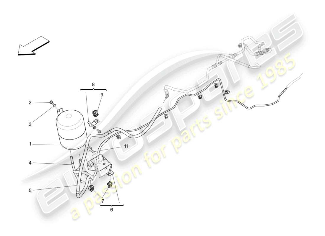 maserati levante gt (2022) additional air system parts diagram