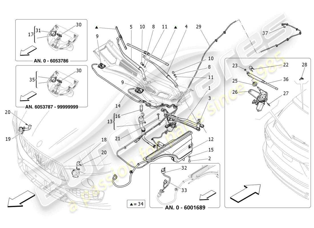 a part diagram from the Maserati Levante Trofeo (2020) parts catalogue