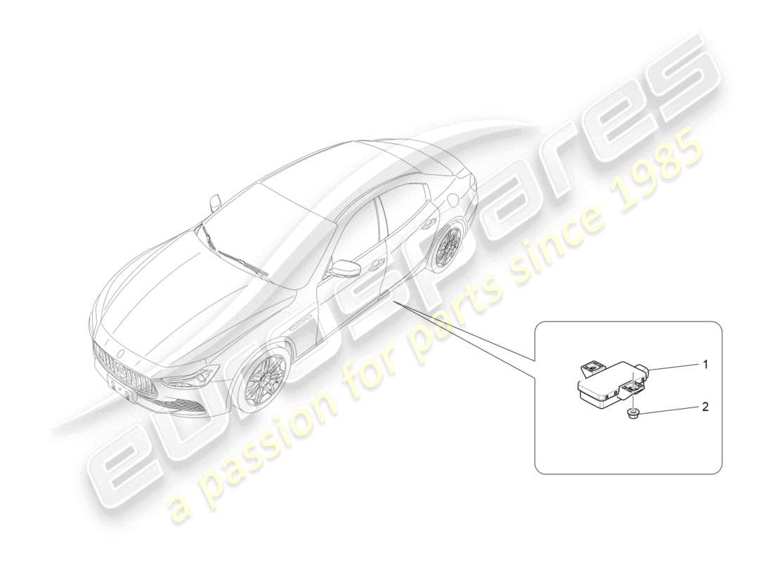a part diagram from the maserati ghibli (2016) parts catalogue