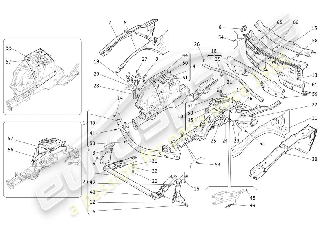 a part diagram from the maserati ghibli (2015) parts catalogue