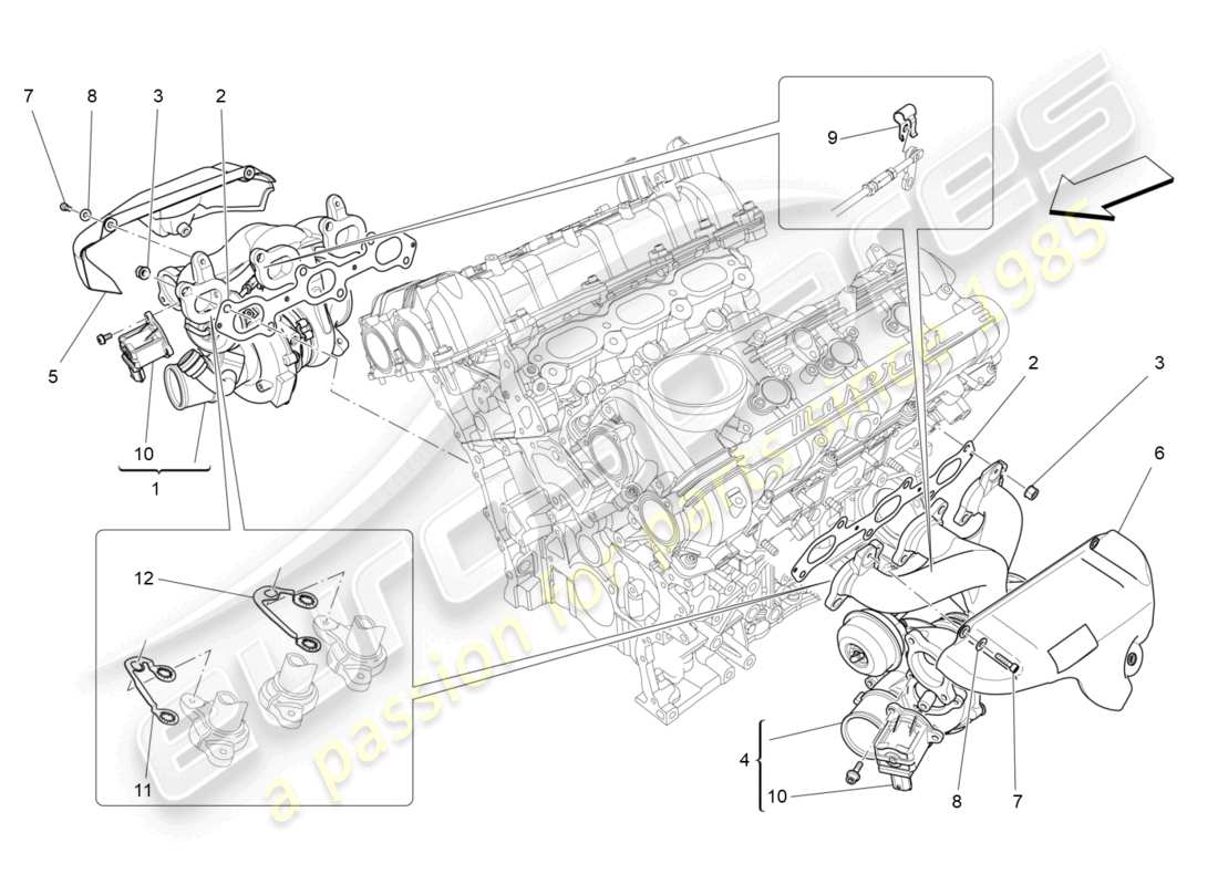 a part diagram from the maserati ghibli (2014) parts catalogue
