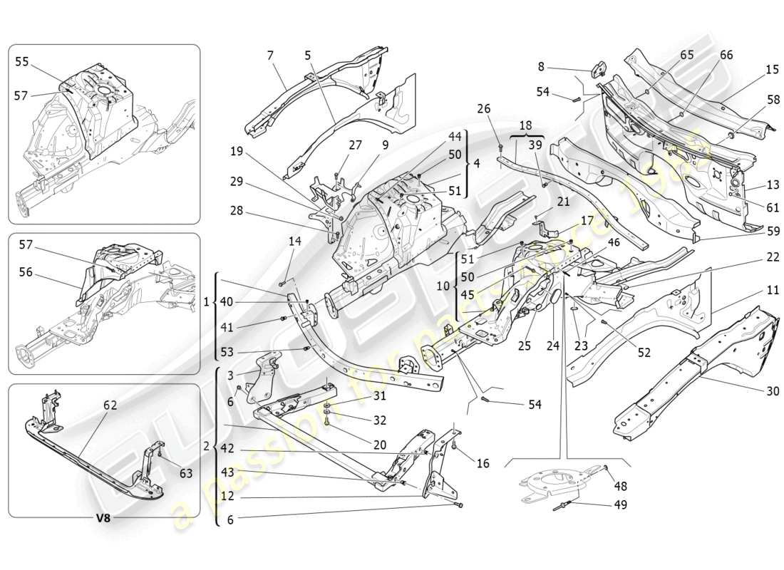 a part diagram from the maserati ghibli (2014) parts catalogue