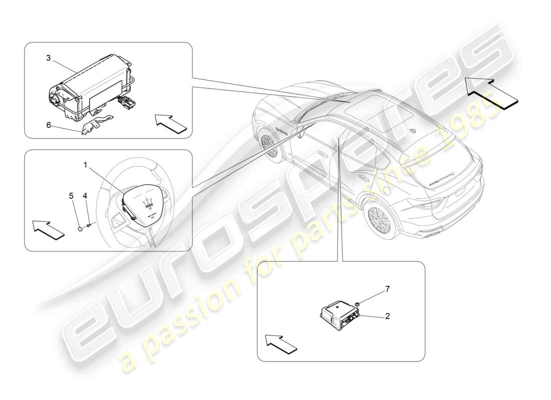a part diagram from the maserati levante gt (2022) parts catalogue