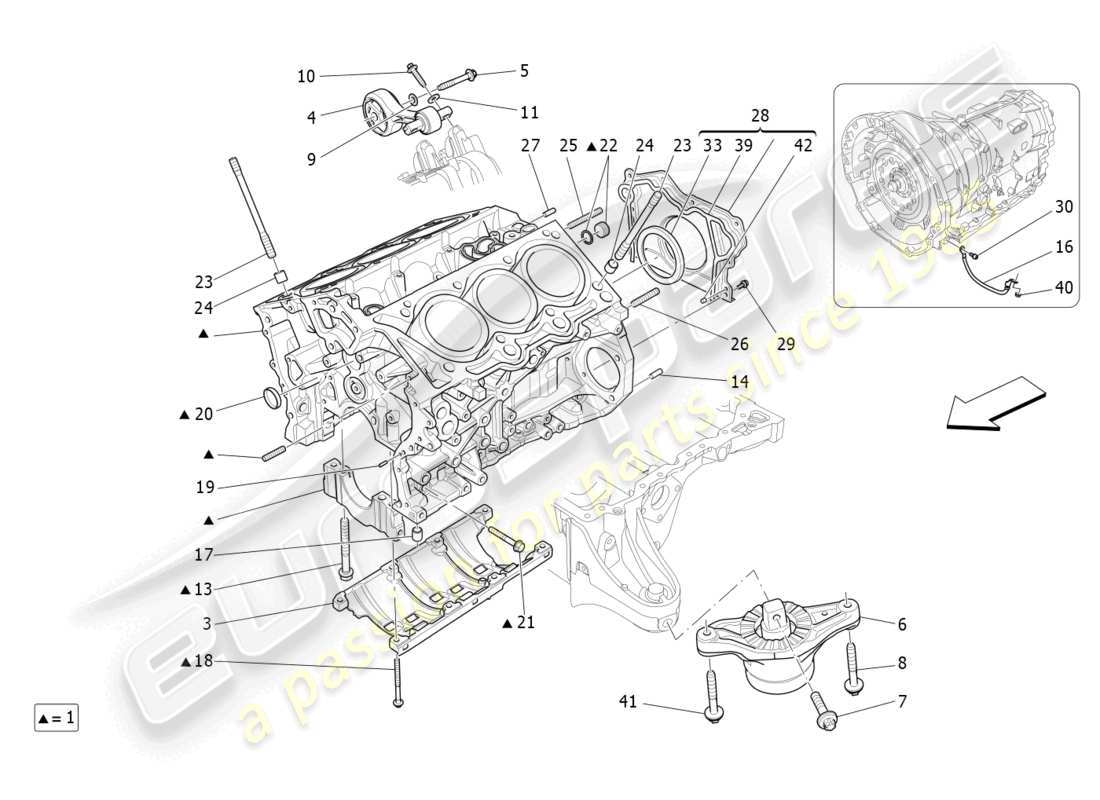 a part diagram from the maserati levante parts catalogue