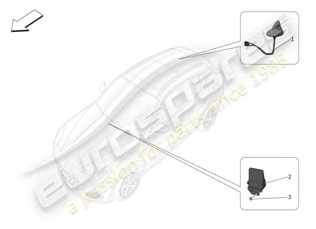 a part diagram from the maserati grecale modena (2023) parts catalogue