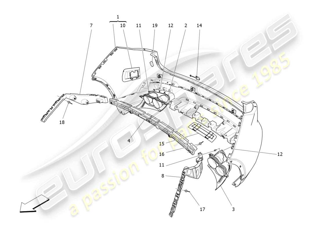 a part diagram from the maserati levante (2020) parts catalogue