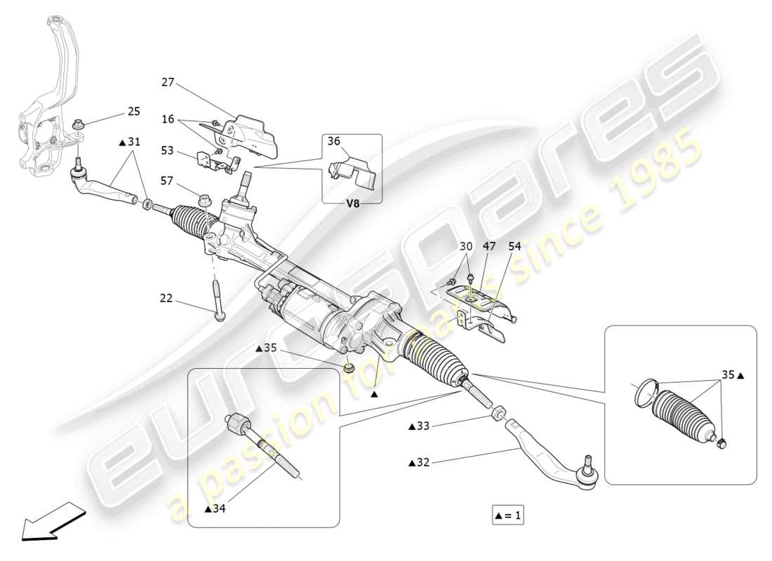 a part diagram from the maserati levante modena (2022) parts catalogue