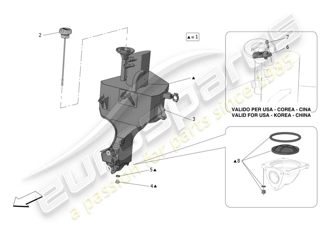 a part diagram from the maserati mc20 cielo (2023) parts catalogue