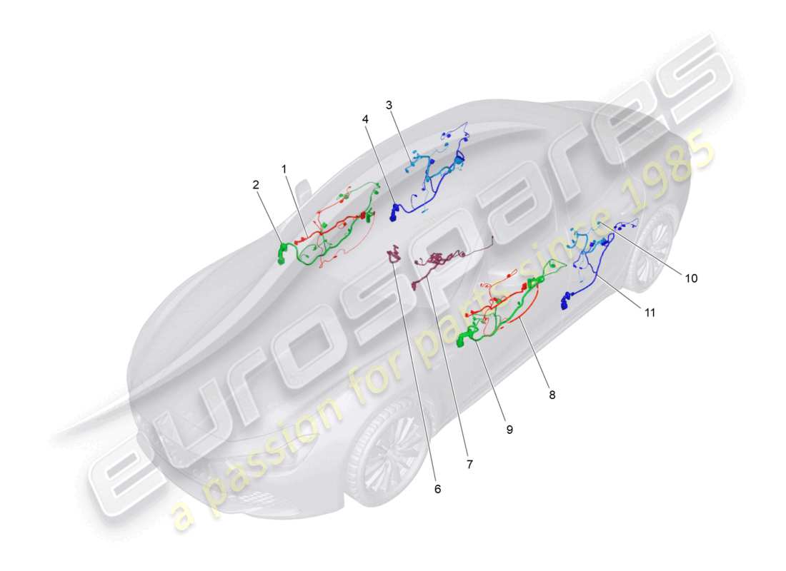 maserati ghibli (2014) main wiring parts diagram