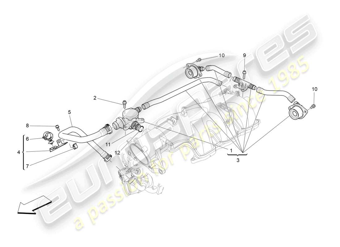 a part diagram from the Maserati Levante GT (2022) parts catalogue
