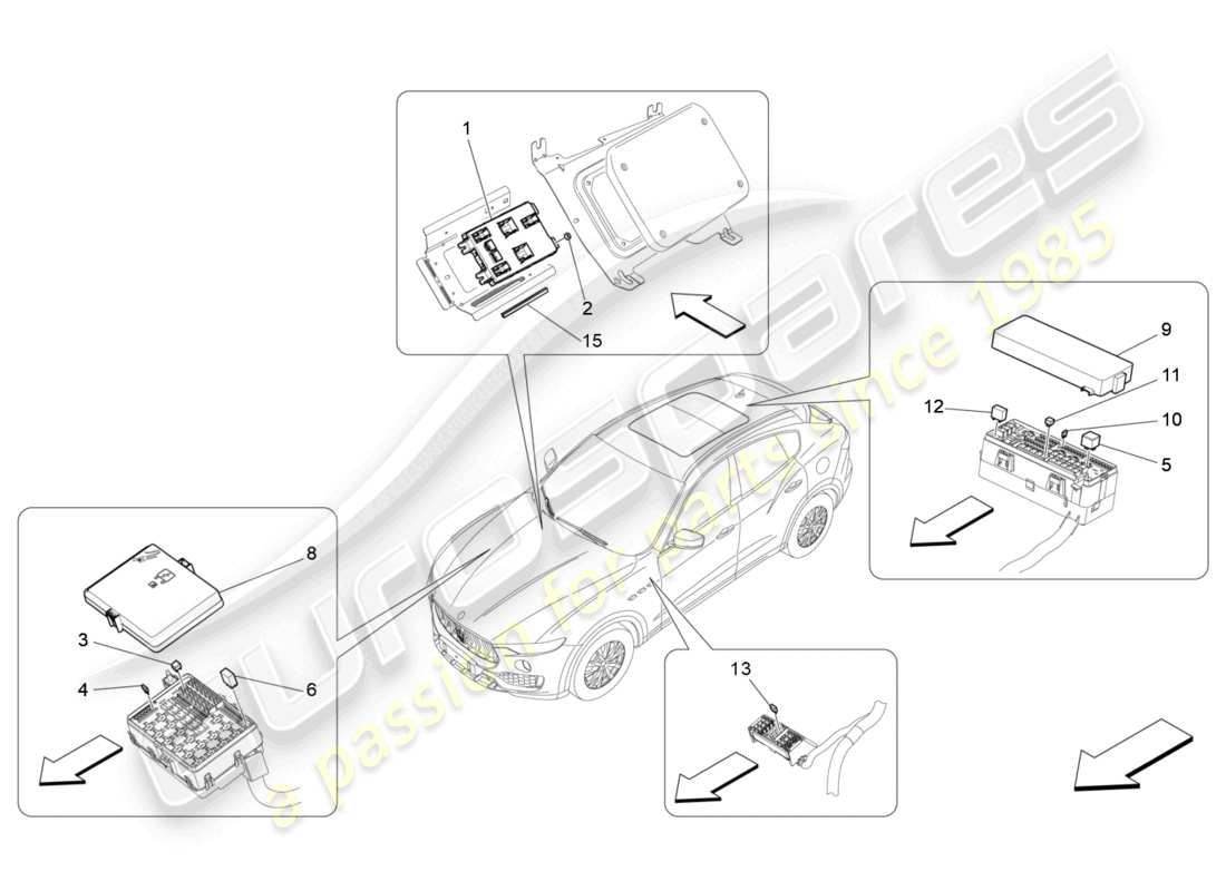 a part diagram from the maserati levante (2017) parts catalogue