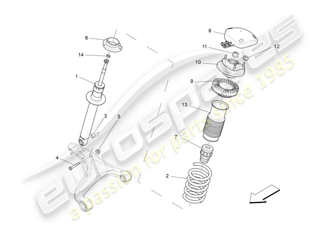 a part diagram from the maserati ghibli (2014) parts catalogue