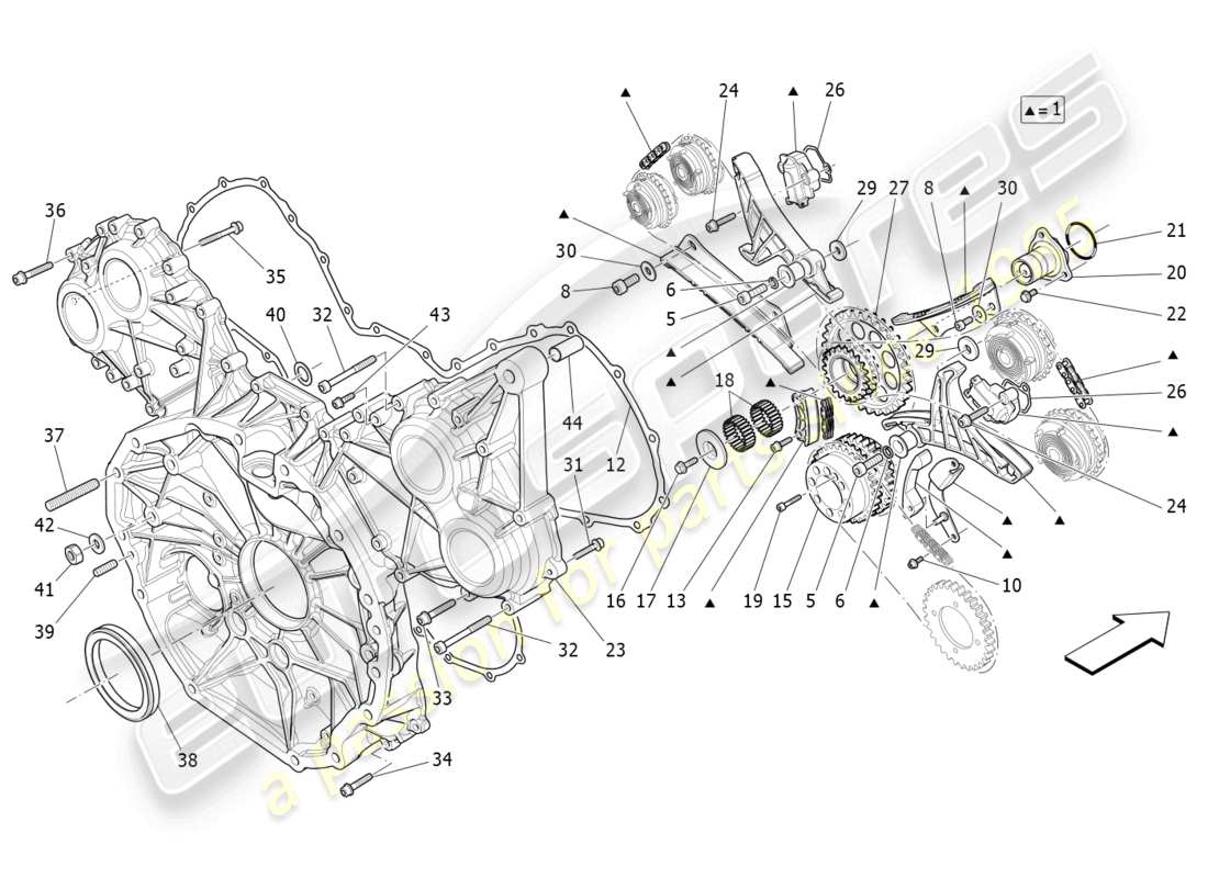 a part diagram from the maserati levante gts (2020) parts catalogue
